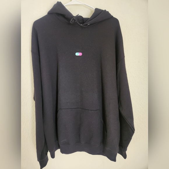 HANGOVER HOODIES Stupid Happy Hoodie in Black - Picture 5 of 6